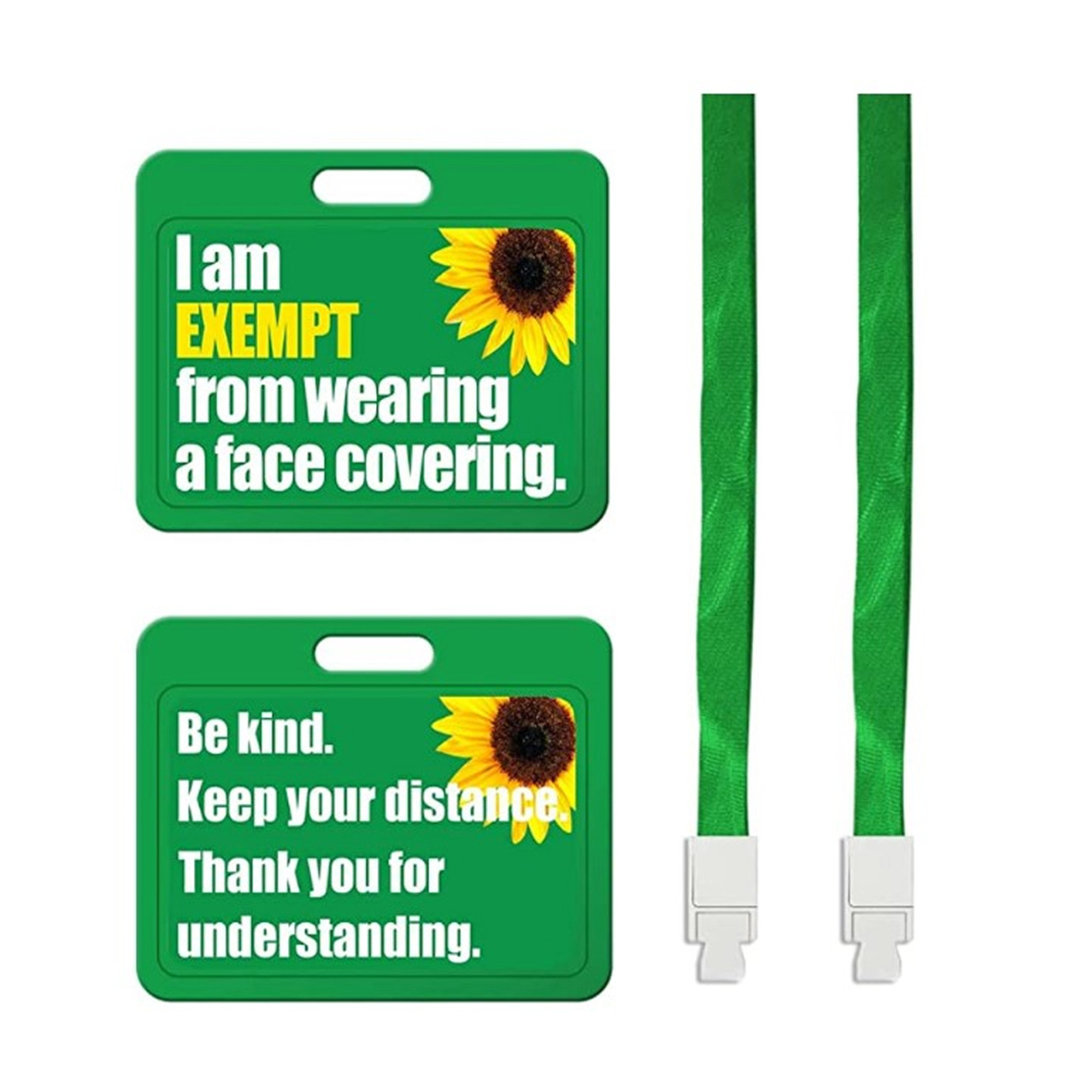 1Pccs Office Badge Holder, Horizontal Style Hard Plastic ID Badge Card Holder with Detachable Neck Lanyard Strap