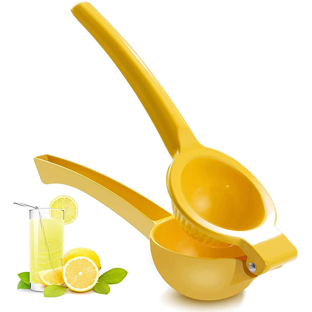 Manual Juicer Citrus Lemon Squeezer,Fruit Juicer Lime Press Metal,Professional Hand Juicer Kitchen Tool yellow