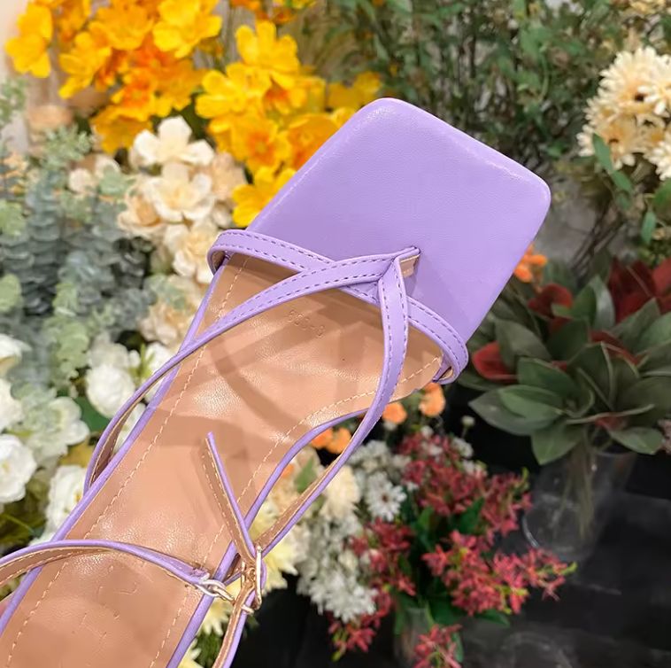 Bottega Veneta Stretch Tangerine Leather Ladies luxury Fashion Brand Square Head High Heels