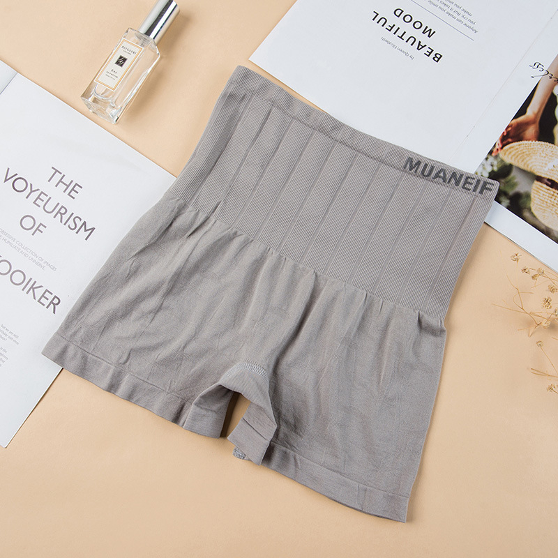 women's seamless high-waisted panties shape-fitting tunic tummy boxers girls' breathable shorts 4pcs set