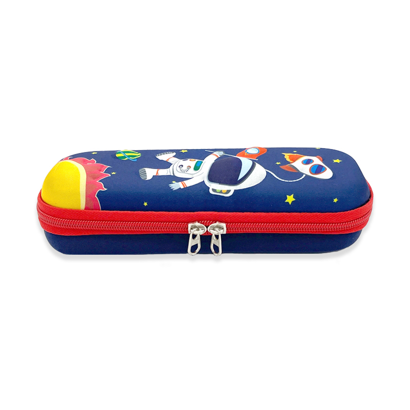 3D Embossed Pencil Box for Kids, Teens, Pencil Case for Boys, Astronaut, Spaceship, Anti-Shock, Multi Compartments, Large Capacity, School Supply, Stationery