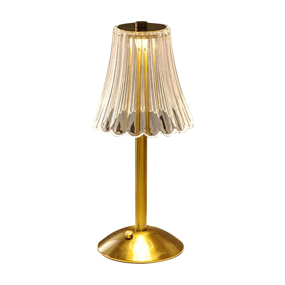 LED retro metal table lamp simple bedroom lamp bedside warm three-color atmosphere lamp USB charging night light