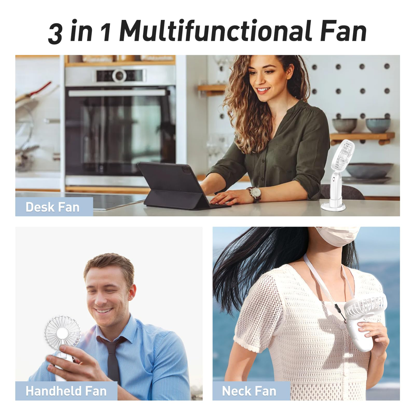 T14 Portable Handheld Fan, USB Rechargeable Foldable Fan, Personal 5 Speed Powerful Small Desk, 90 Foldable Fan with Base, 3 in 1 Hand Travel Fan with Digital Display for Commute, Office, Pink