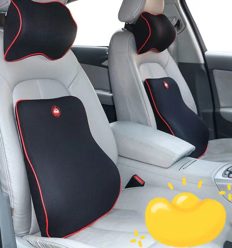 The car headrest rests the car thing memory headrest the driving seat to drive comfortably. A set includes 1 headrest and 1 lumbar support
