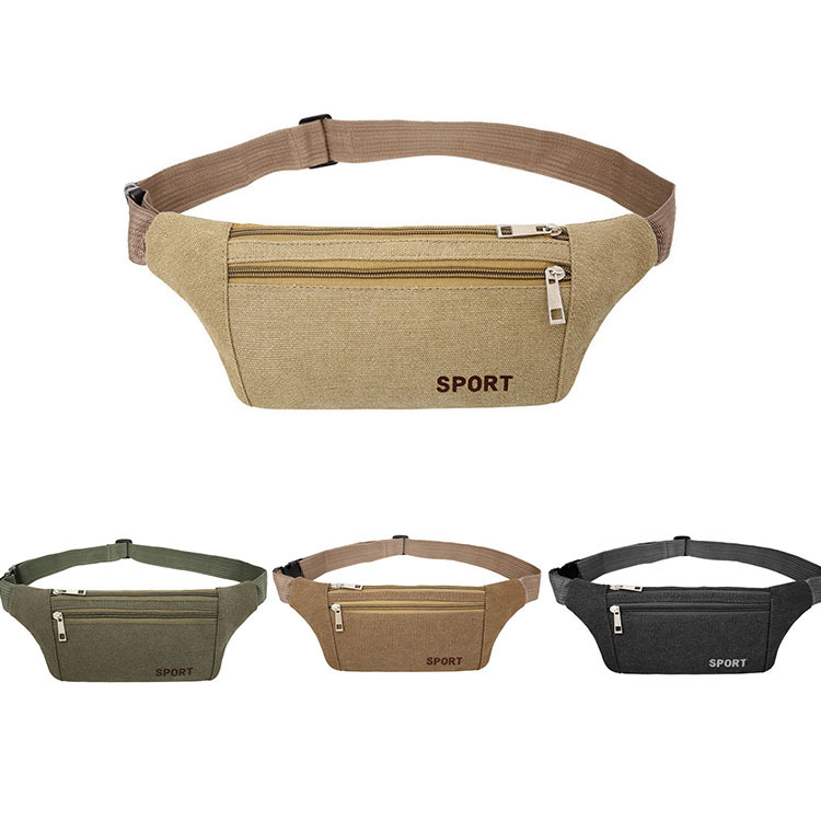 CRRshop free shipping male female best sell leisure canvas waist bag outdoor sports cycling multi-function running mobile phone bags unisex multi-functional outdoor waist bag