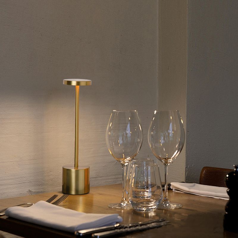 LED Table Lamp Cordless Rechargeable, Table Lamp Cordless Aluminium, Modern, Dimmable, Waterproof, Table Lamps Rechargeable USB for Bedside Outdoor Restaurant Living Room 