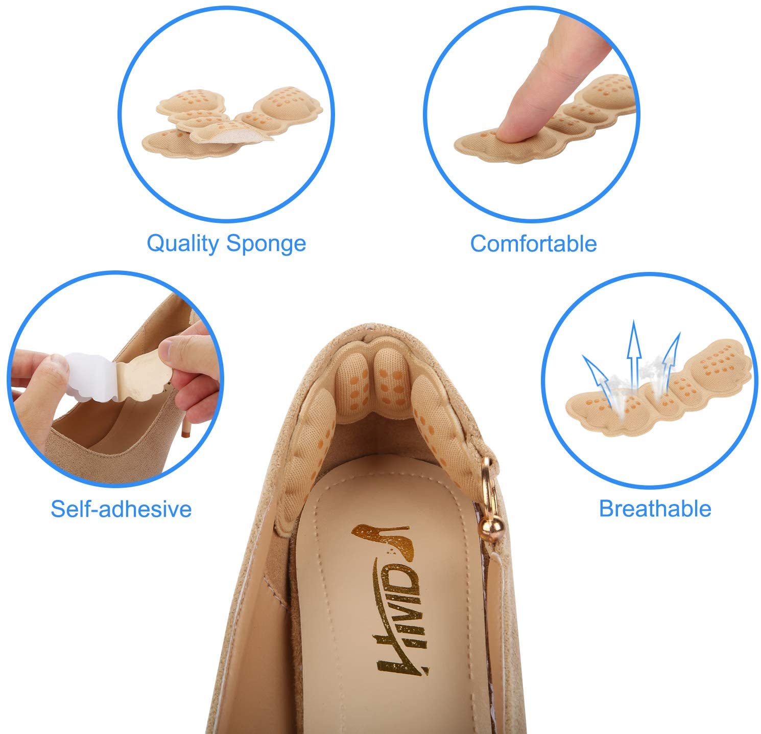 1 Pairs Heel Cushion snugs Inserts Shoe Pads for Loose Shoes Too Big Inserts Grips Liners Heel Blister Protectors for Women Men