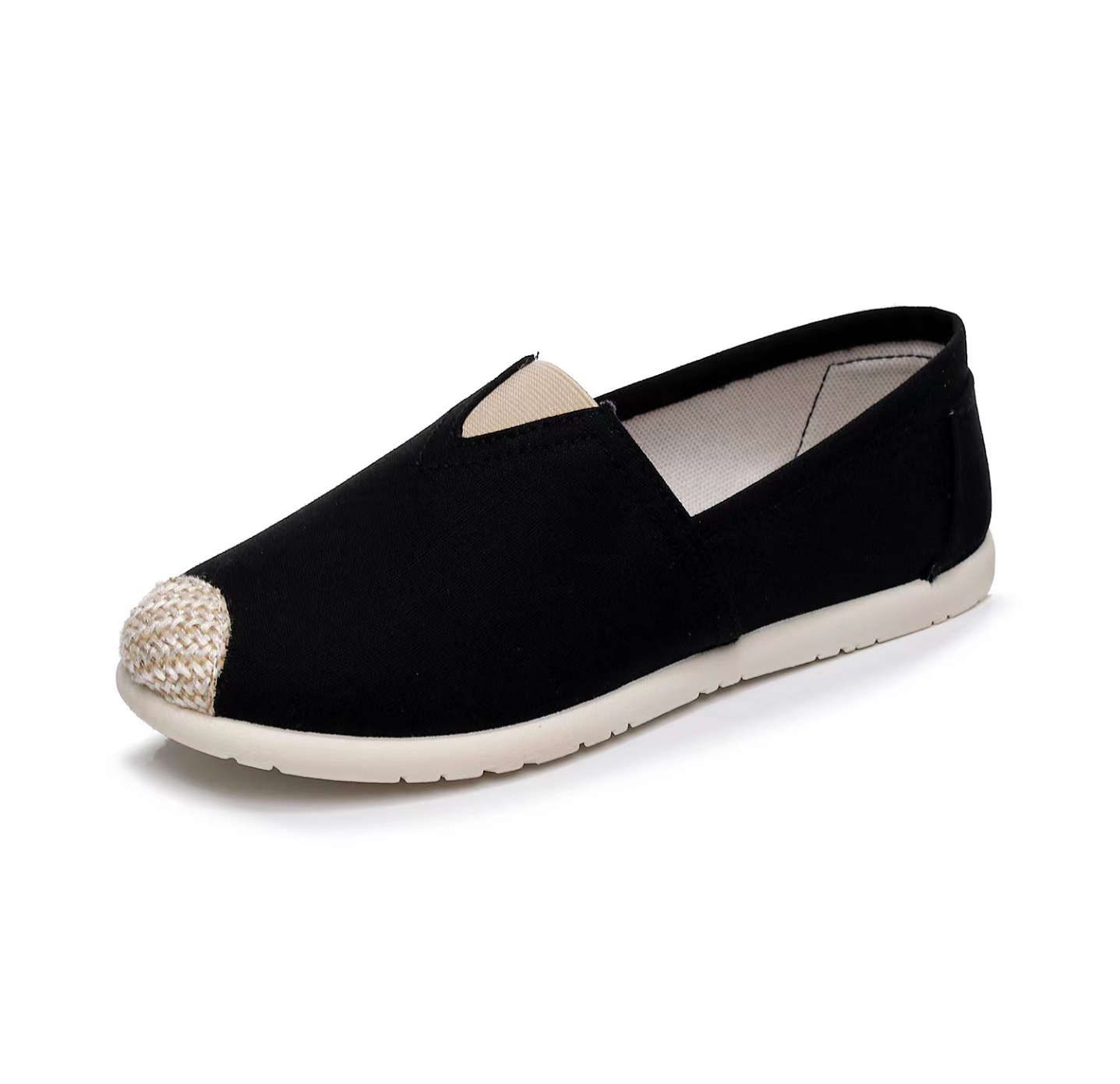 Cloth shoes women's soft bottom loafers canvas shoes comfortable fisherman shoes Korean version all-match