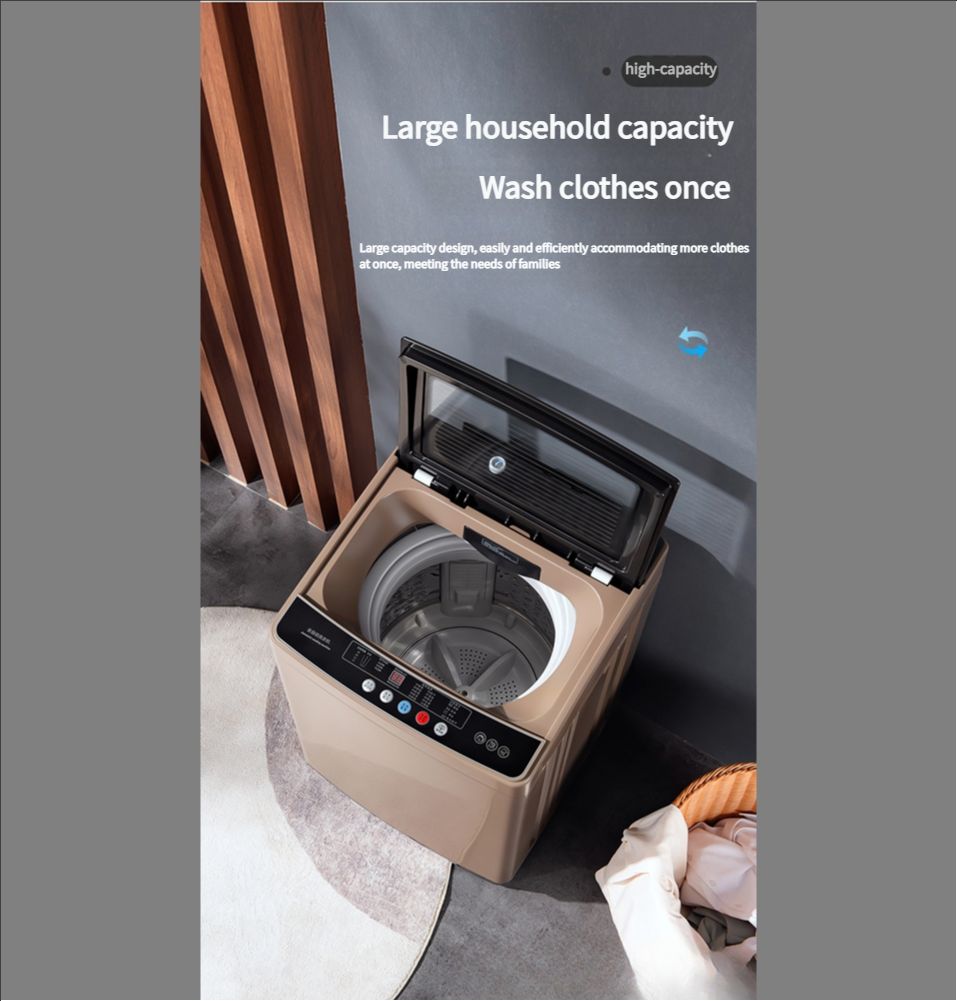 Portable Washing Machine, 10、12、15 lbs Capacity Fully Automatic Compact Washer with Wheels, 10 Wash Programs Laundry Drain Pump, Ideal for Apartments, RV, Camping, Magnetic White