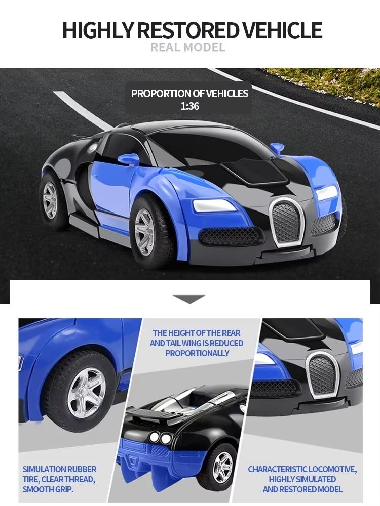Transforming Robot With One Click Automatic Shape Conversion Boy Gift Toy Car Parent Child Interaction Model Car