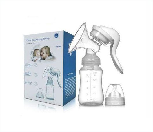 2 In 1 Massage Manual Breast Pump - 150ML -Transparent