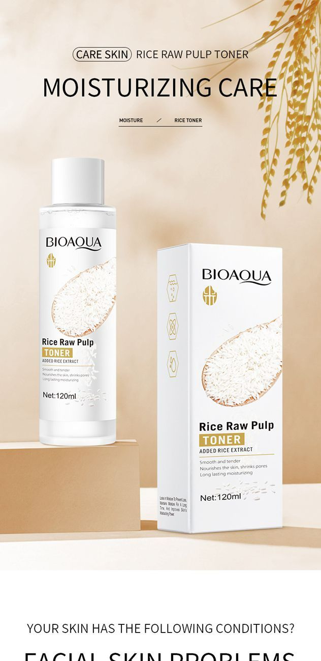 Rice Raw Pulp TONER, moisturizing and skin care toner