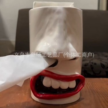 New arrival funny nose tissue box desktop ornaments resin crafts