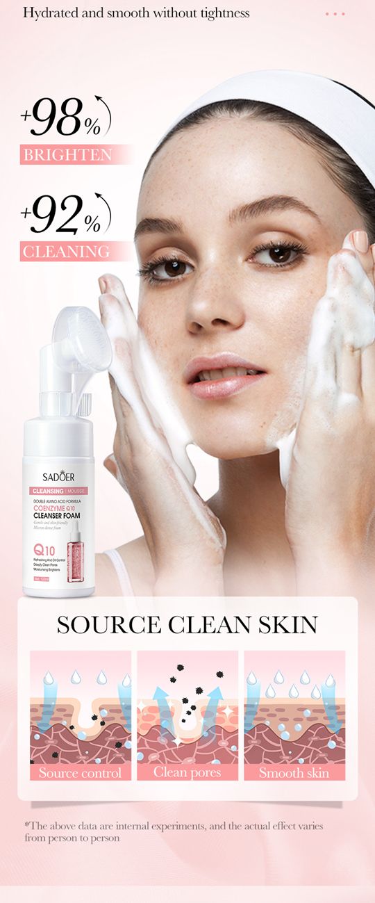 SADOER Coenzyme Q10 Amino Acid Cleansing Mousse Cleansing Foam Cleanser