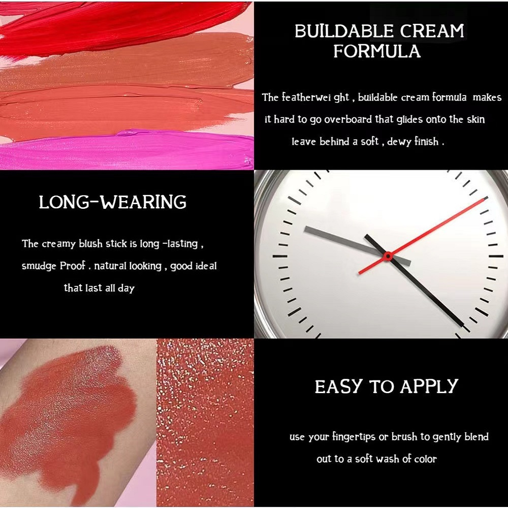 CmaaDu  Lipstick Eye shadow Powder blusher 3way  3in1 Makeup colour stick for cheeks and lips&eyeshaow Long Lasting Velvet Liquid Lipstick   Sexy Lip Tint