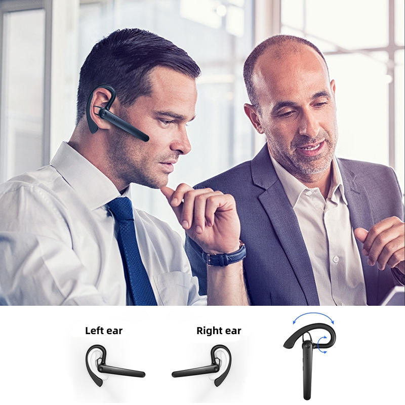 Business car ear mounted smart earphones CRRshop free shipping single ear Bluetooth earphones Long endurance business car ear mounted call music earplugs Wearing it for a long time won't hurt your ears driving business office video conferencing earphones Waterproof 