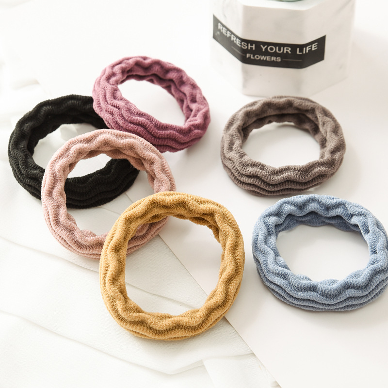 FSA157 2pcs Minimalist Hair Tie Poly Hair Rope Scrunchie for Women and Girls