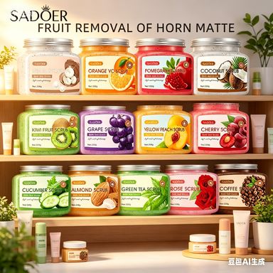 SADOER Natural Bath Salt Body Scrub 350g, 13 Scents Optional, Exfoliating Whitening Moisturizing Scrub for Face & Body, Deep Cleansing Dead Skin Remover, Hydrating Nourishing Skin Care for All Skin Types