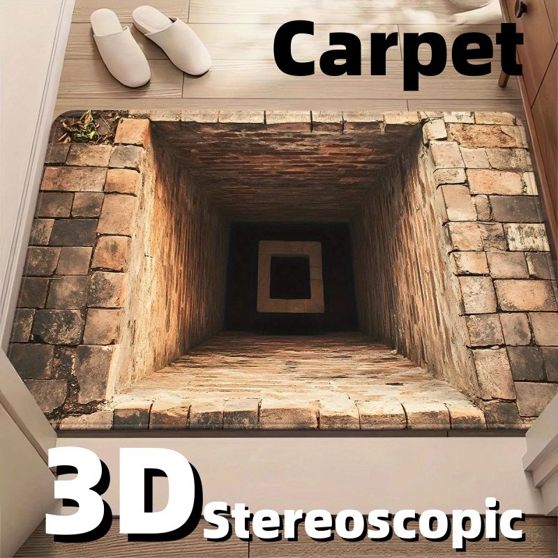 3D stereoscopic vision carpet, bathroom floor mat, door mat, foot mat 40*60cm,50*80cm,60*90cm carpet free shipping Crystal velvet carpet