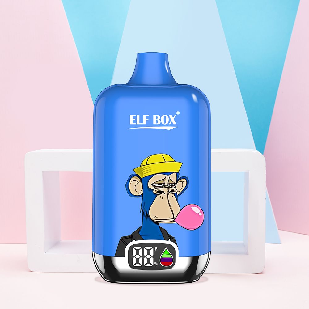 ELF BOX Digital 12000 1pcs/Box Beast rechargeable High Capacity Fruits Flavour Vape Pen - Ready To Puff And Go Electronic Cigarette Smoke Smoking Random 12000 Puffs