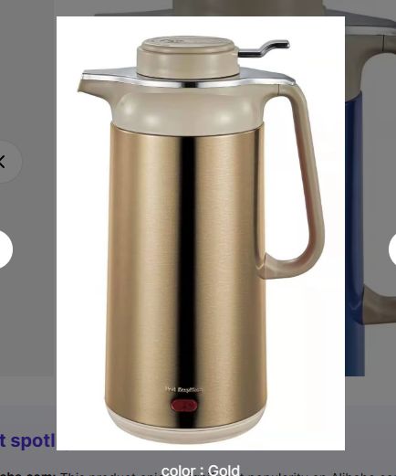 Dual Function Electric Kettle and Flask - 2.5 Litres Gold