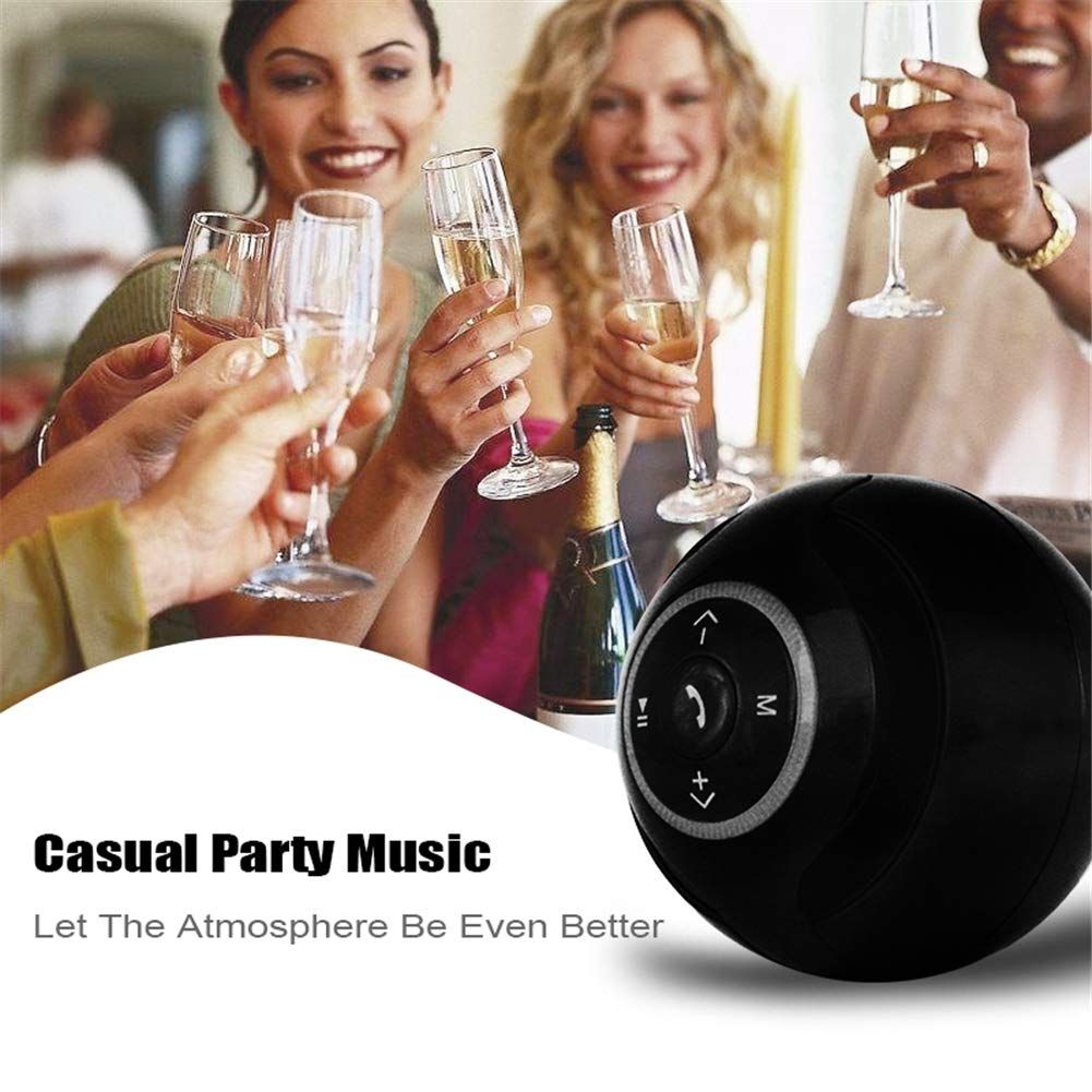 Wireless Bluetooth Speaker Ball Post TF FM Radio MP3 - Black