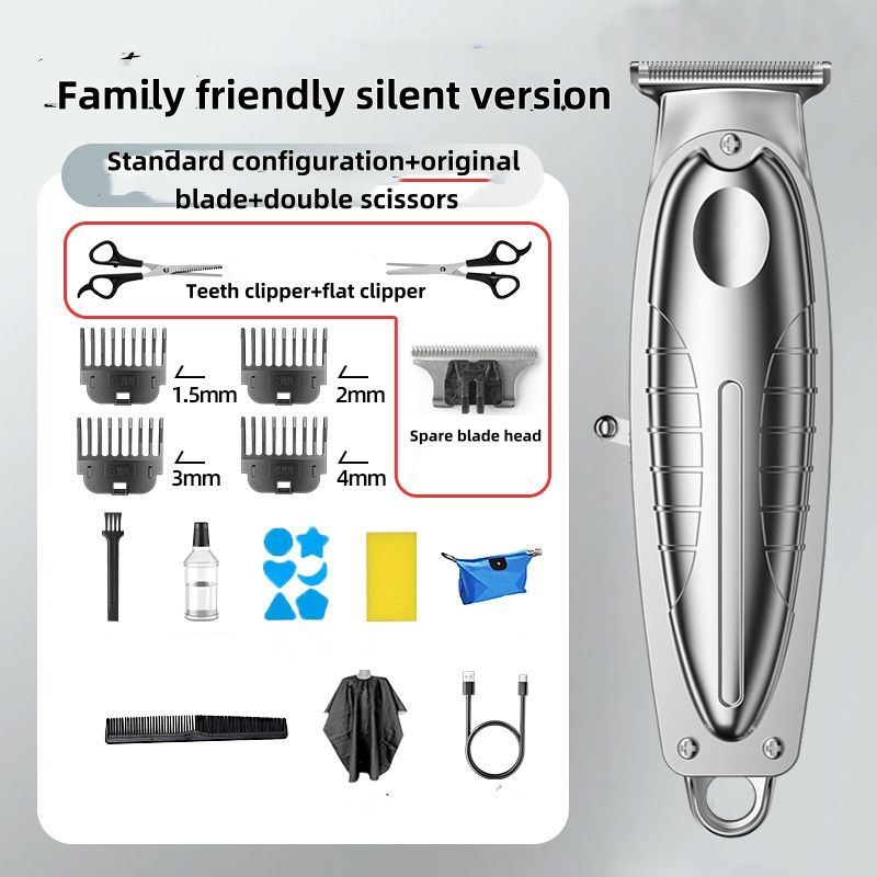 Electric Hair clipper Shaving Head Artifact Electric Thruster Hair Salon Specific Electric Clipper
9018 Silver Haircut Set