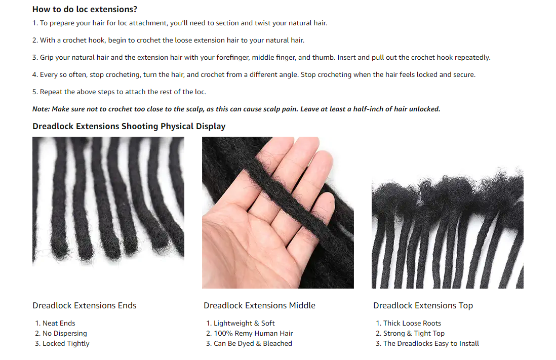 Cozy Cottage Wig 24 Inch 3D Cubic Twist Crochet Dreadlock Extensions for Man/Women,Full Head Handmade Permanent Human Loc Extension Black, Dreadlocks African Dreadlocks 