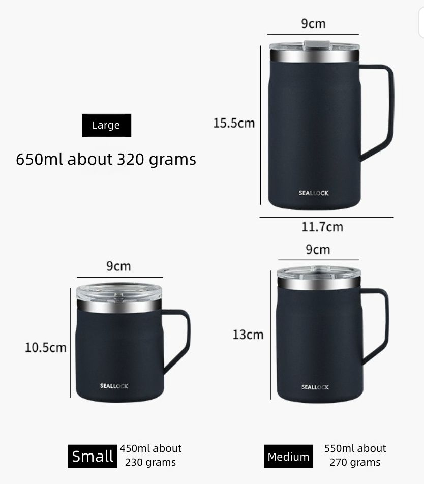 Ins Style Stainless Steel Coffee Cup Portable Insulated Water Cup Stainless Steel Cup Sealed with Lid Mark Cup Kitchen Dining Dinnerware Coffee Cups Mugs