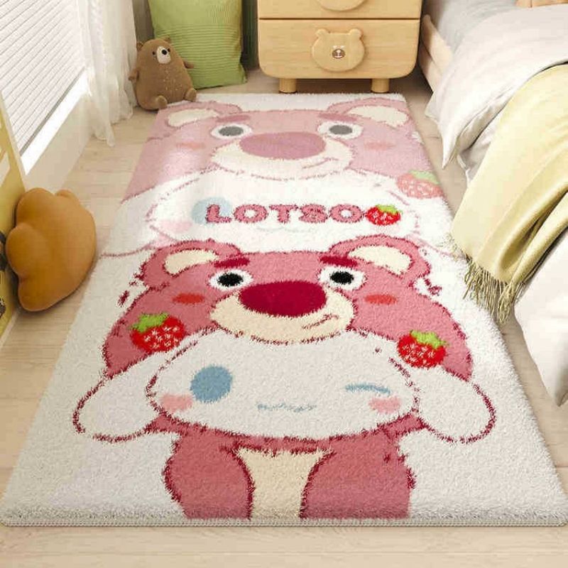 40*120cm,50*120cm,60*160cm,80*180cm,80*200cm Cartoon bedroom bedside carpet, dirt resistant carpet CRRSHOP Children's room carpet, bedroom thick plush pad free shipping mat