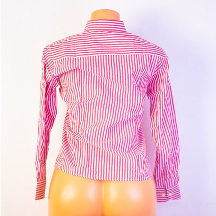 Women's Striped Shirt Blouse - Classic Striped Design - Soft Fabric