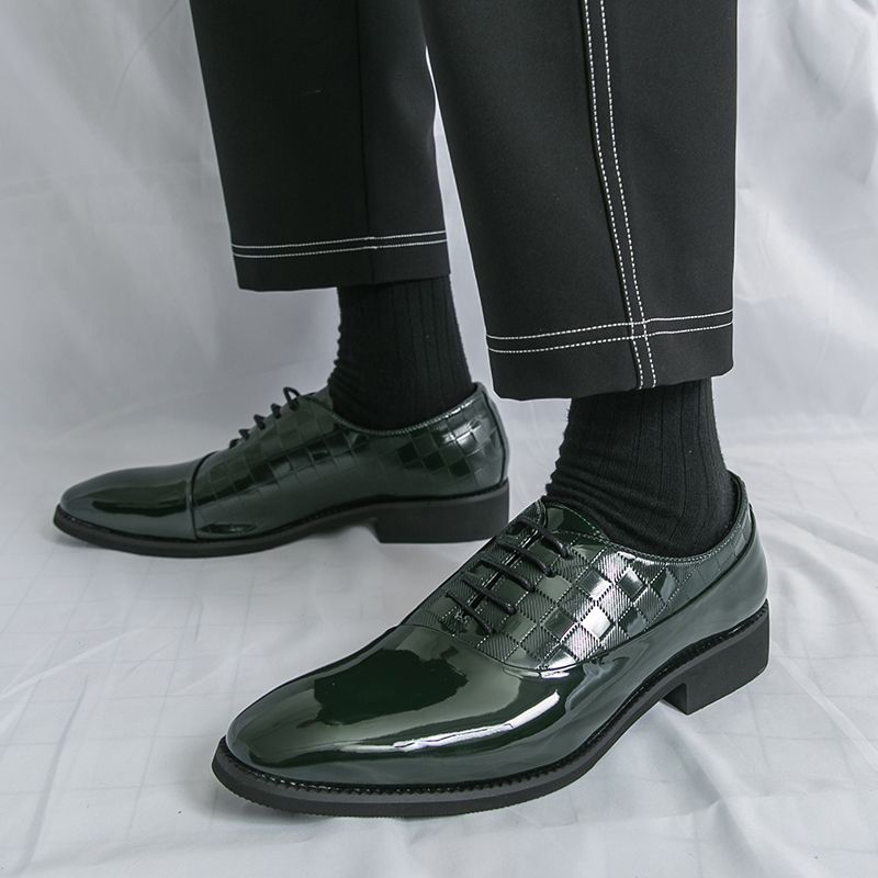 Men Patent Leather Formal Shoes Man Luxury Elegant Dress Shoe Male Footwears The Suit For Official Office Wedding Party Business