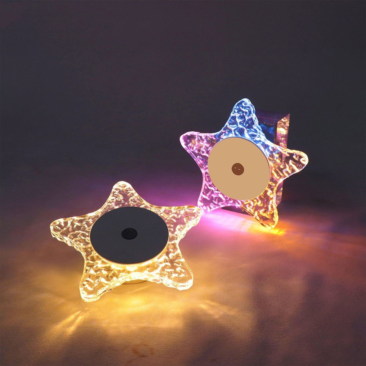 Wireless Rechargeable Starfish LED Wall Lamp Built-in Motion Detector Free Installation Magnetic Base Multi Brightness Dimmable Mini Night Light For Home Indoor Decor