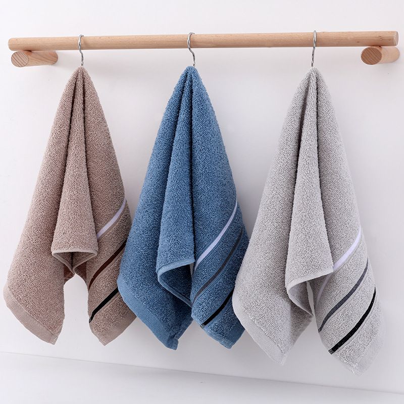 Dark Soft Cotton Towel Striped Face Towel