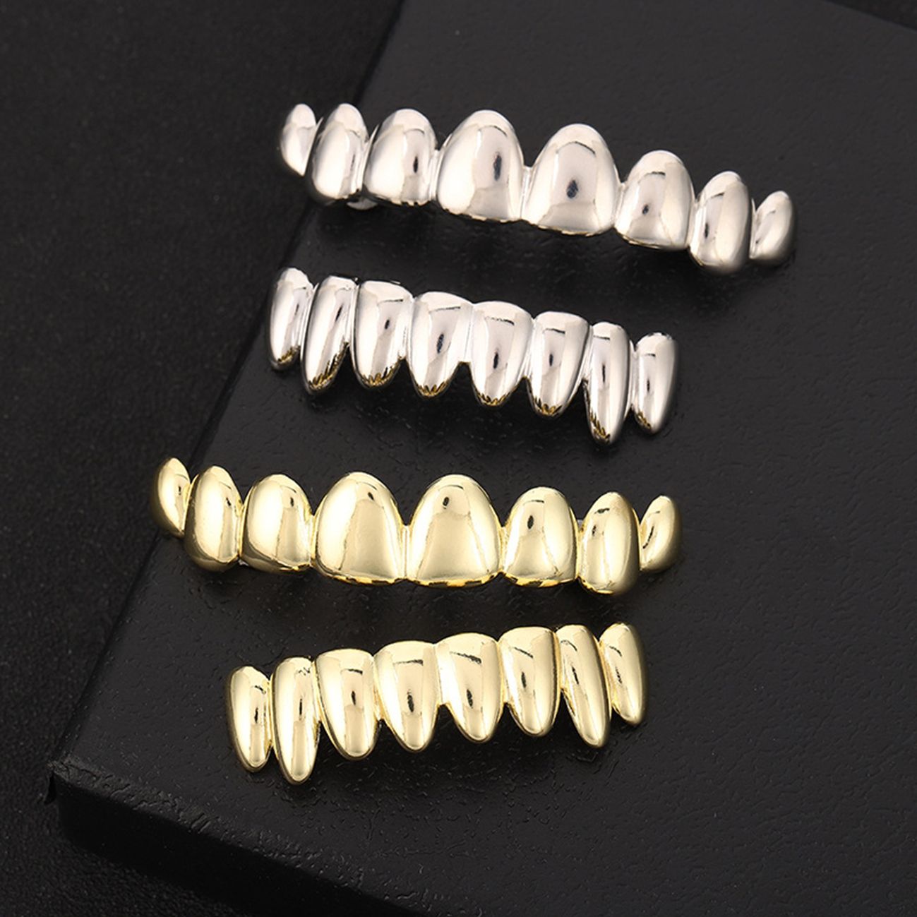 Irregular eight-tooth braces smooth braces hip-hop Grillz gold grillz silver grillz gold teeth silver teeth