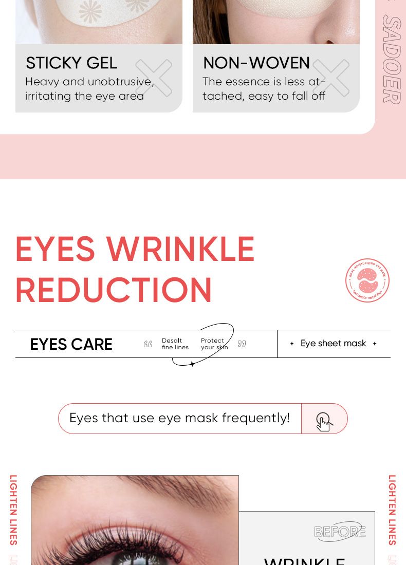 Rose Starry Sky Eye Mask Hydrating Eye Care Eye Mask