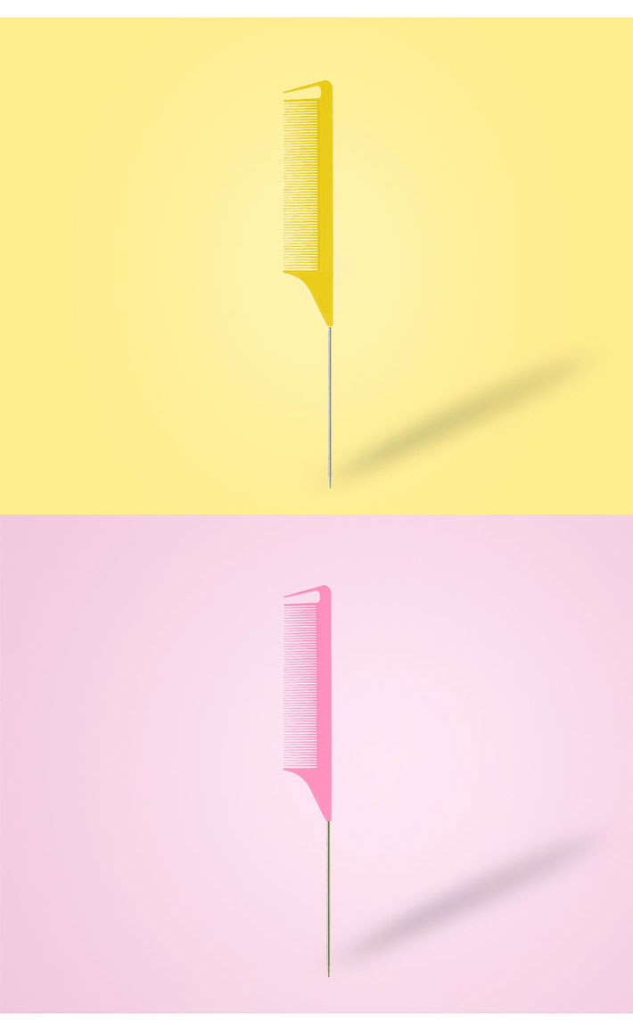 06926 Steel Pin Rat Tail Carbon Fiber Heat Resistant Teasing Combs with Stainless Steel Pintail Salon Styling Combs