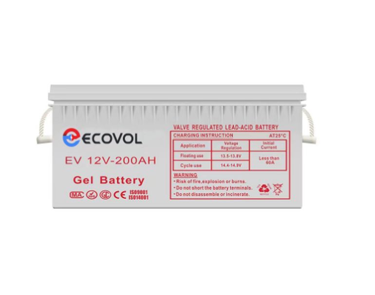 Ecovol Solar Lead-Acid Battery GEL 12v/150Ah (LEAD-ACID-12150), (LEAD-ACID-12200) - Security System UPS Backup Power Supply, Medical Devices, Communication System, Computer System, Emergency Light, Solar System