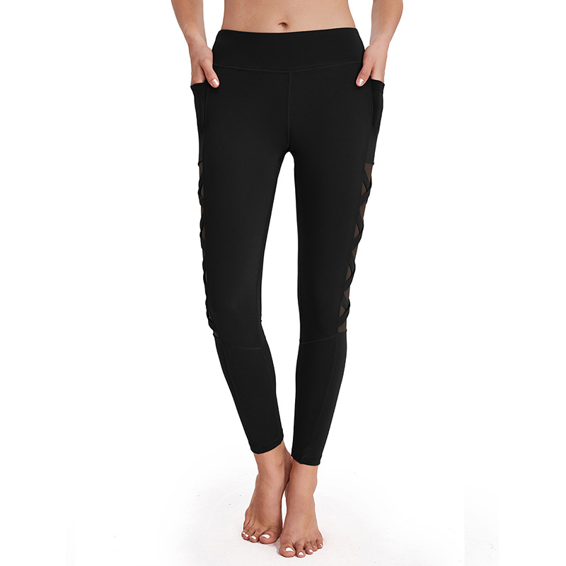 Mesh High Waist Sportswear Yoga Tights Women Gym Leggings