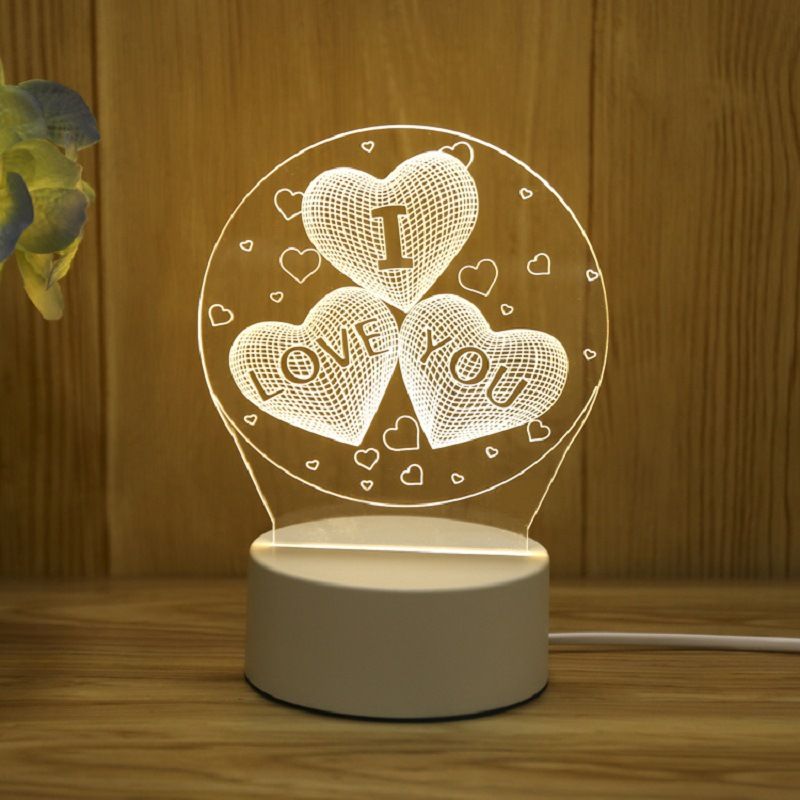 3D night light, gift creative atmosphere bedside night light, birthday gift CRRSHOP Atmosphere Lamp USB charging