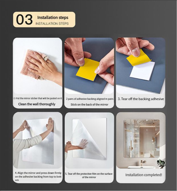 Mirror acrylic high-definition self-adhesive dressing mirror fitting mirror does not deform creative irregular soft mirror home bedroom
