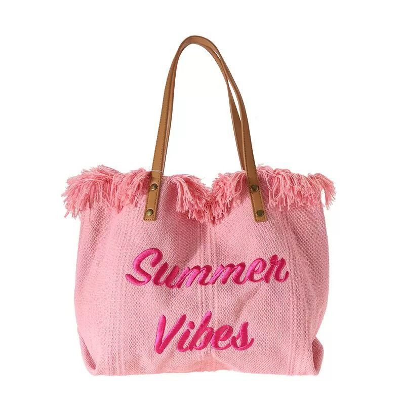 Miss DG 2025 New Large Capacity Bag Canvas Bag Embroidered Letter Tote Bag Handbag Women's Bag Braided Beach Bag Shoulder Bag 220