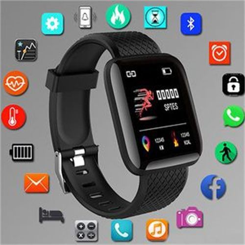 1.96" Smart Watch with Body Temp/ Sleep Monitor, Smart Watch with Wireless Call (Answer/ Make/ Reject Calls) for Men Women, Fitness Activity Tracker with 100+ Sports Modes/ SOS/ Game/ AI Voice/ Calculator, Compatible with Android iPhone(Black)