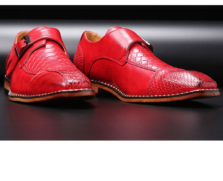 Spring new business casual men's shoes: British pointed-toe leather shoes, men's belt-buckle trendy shoes, men's cross-border shoes