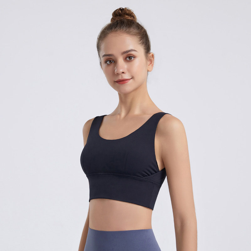 The new U-shaped beauty back yoga sports bra high-intensity running shockproof fitness gather underwear
