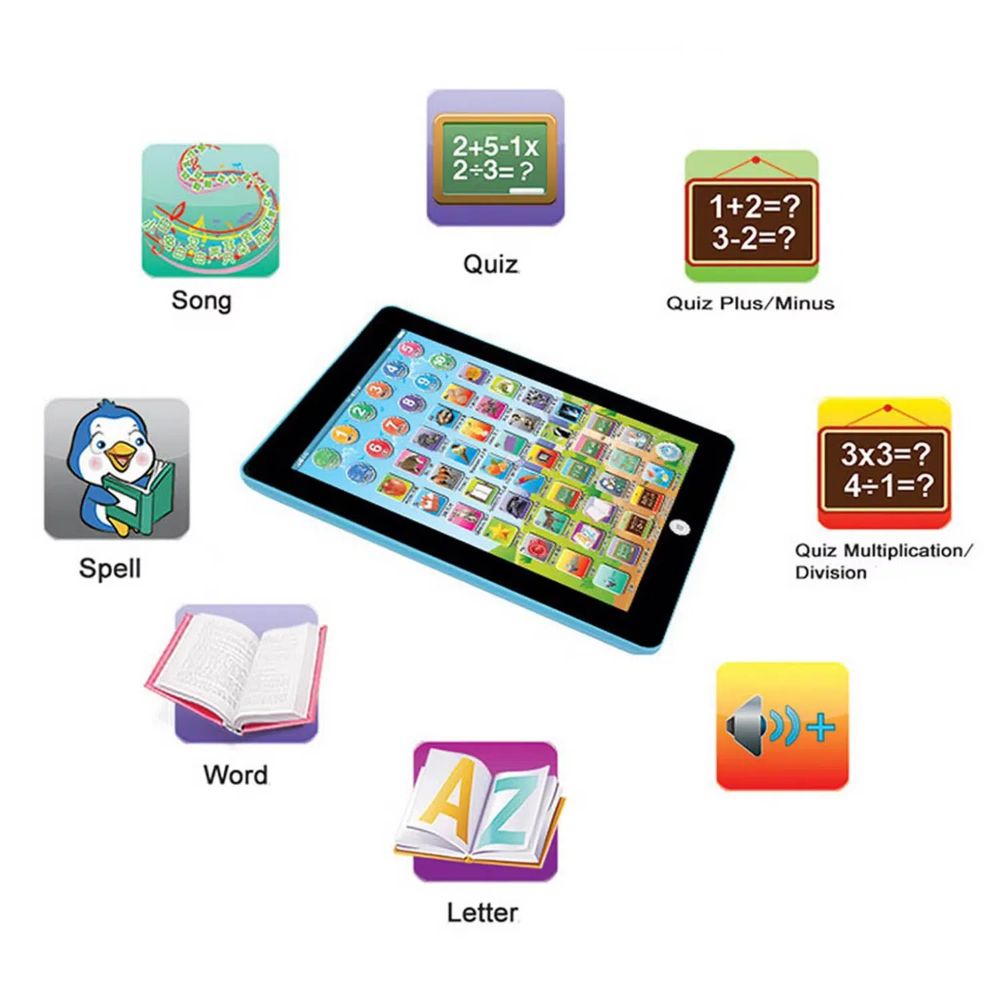 Kids Early Learning Education Touch Screen Mini iPad Tablet Computer Gift Toy For Children Learning Toys English Tablet Learning Machine