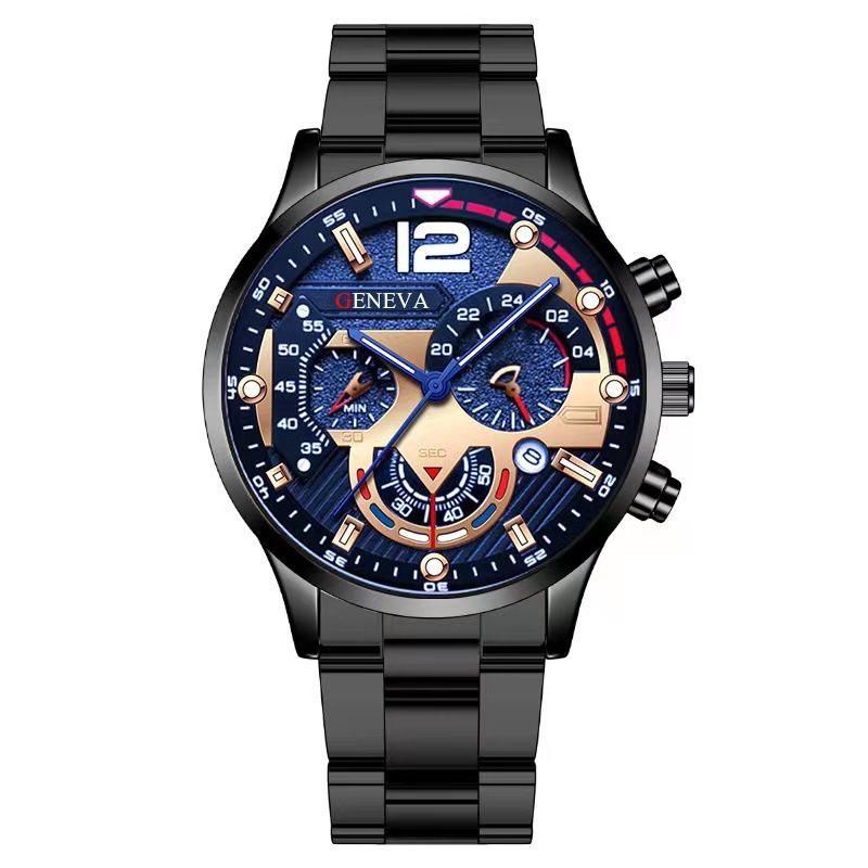 Popular men's watches, fashion calendar, six pin belt watch, quartz watch, men's watch, sports luminous watch, wholesale