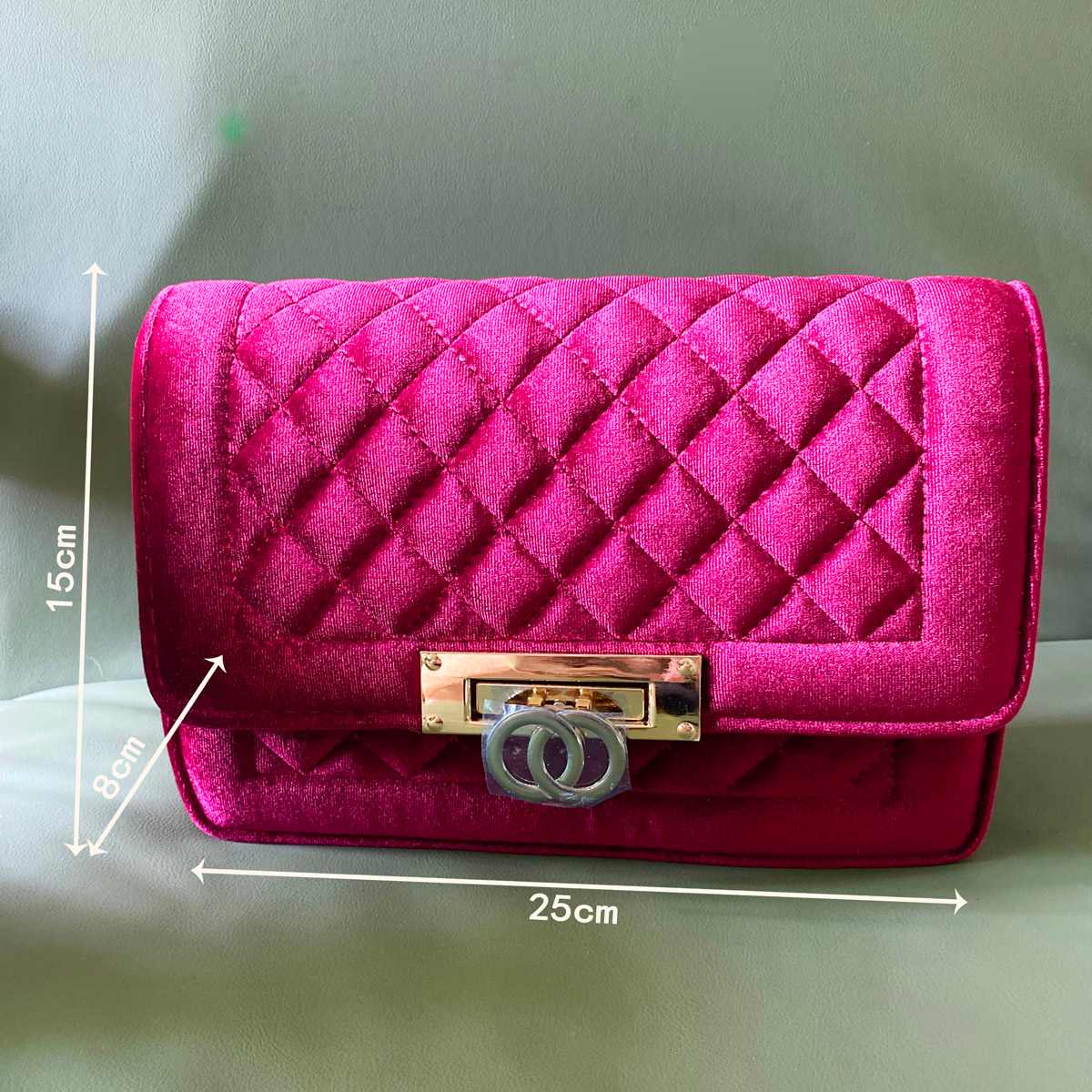 New Korean style ladies flannel diamond chain messenger bag fashionable and simple bag