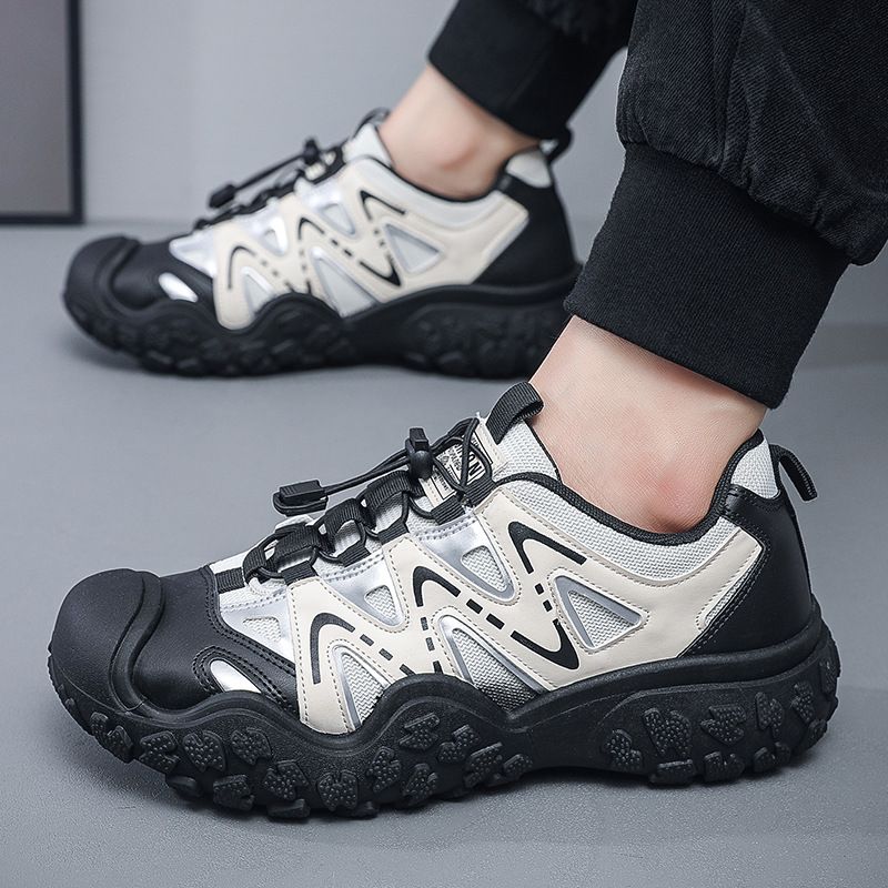 2024 autumn new men's shoes Korean version of fashion shoes Pop shoes casual shoes outdoor mountaineering men's sports shoes 075