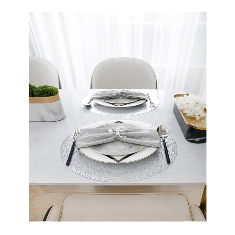 Createshao PVC Vinyl Placemats for Dining Table Set,Heat Resistant Place Mats,Non-Slip Stain Resistant Kitchen Table Placemats